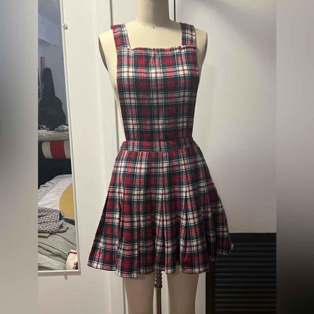 Urban renewal Vintage pleated overall dress